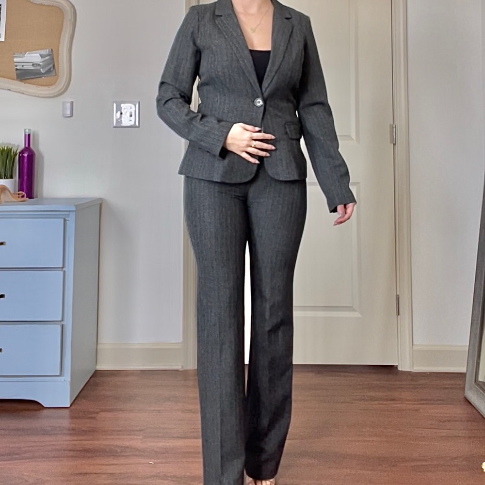 2 Piece Suit Blazer Jacket Gray | BCX | Women’s Size M